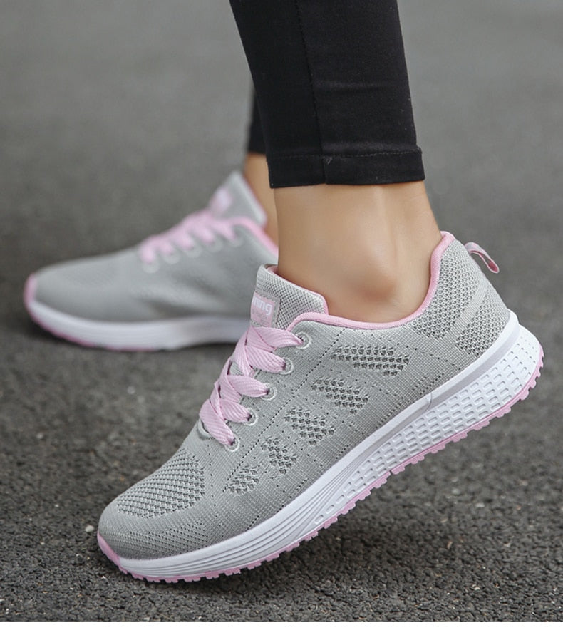 Damen Laufschuhe Sportlich Schnürverschluss