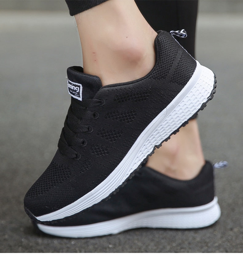 Damen Laufschuhe Sportlich Schnürverschluss
