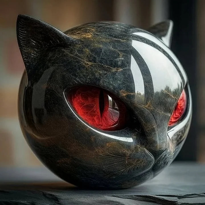 NyxCharm Mystische e Katzenkopf Skulptur