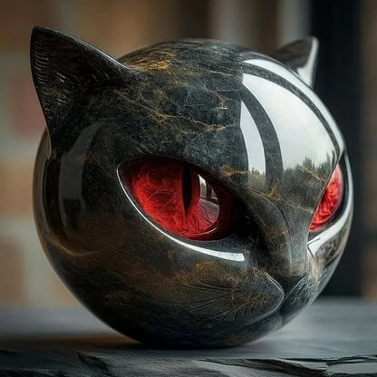 NyxCharm Mystische e Katzenkopf Skulptur