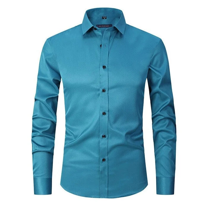 Herren Elastisches Langarmhemd