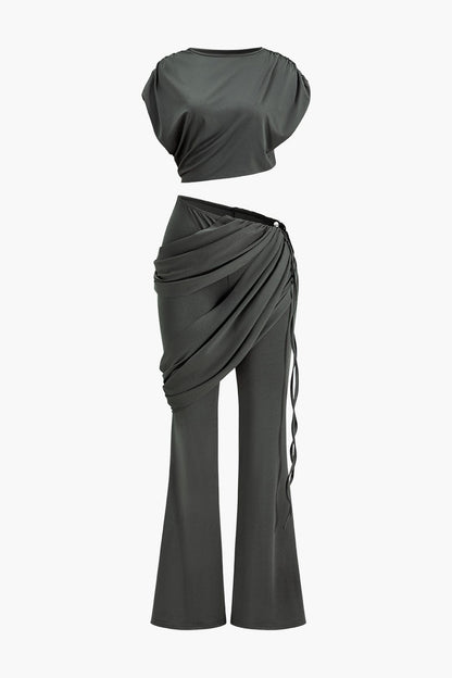 Damen Zweiteiler-Set Elegantes Drapieren