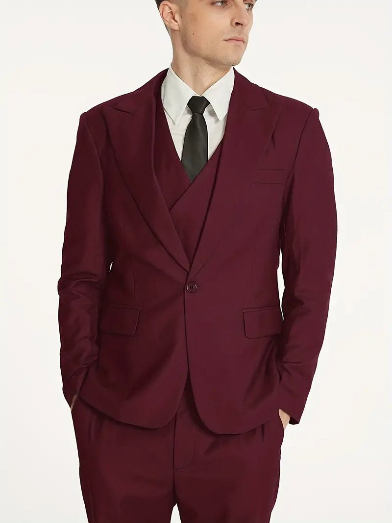 Herren Business-Anzug Blazer, Weste und Hose