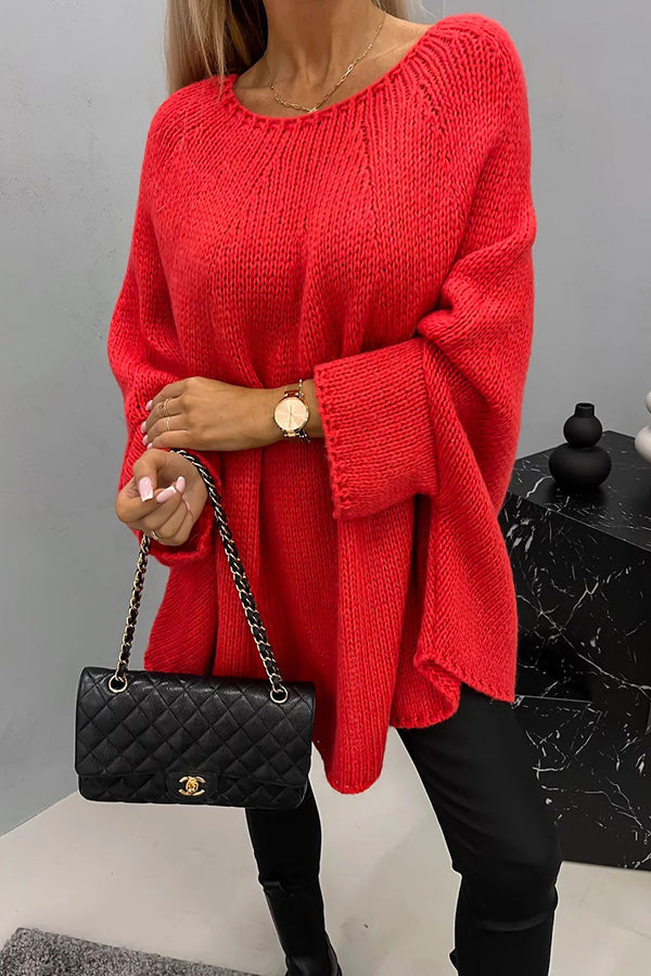 Norvielle Damen Strickpullover Rundhals Bequem