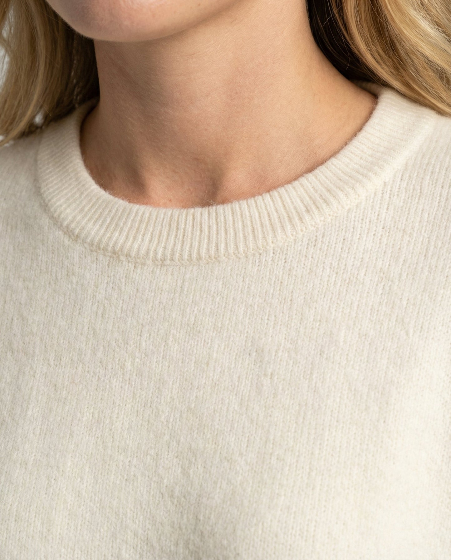 Damen Oversized Pullover aus Wolle Beige