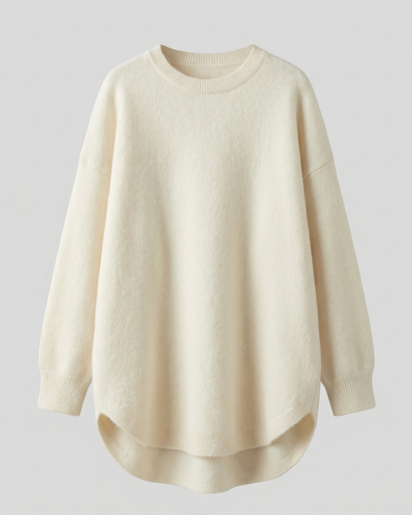Damen Oversized Pullover aus Wolle Beige