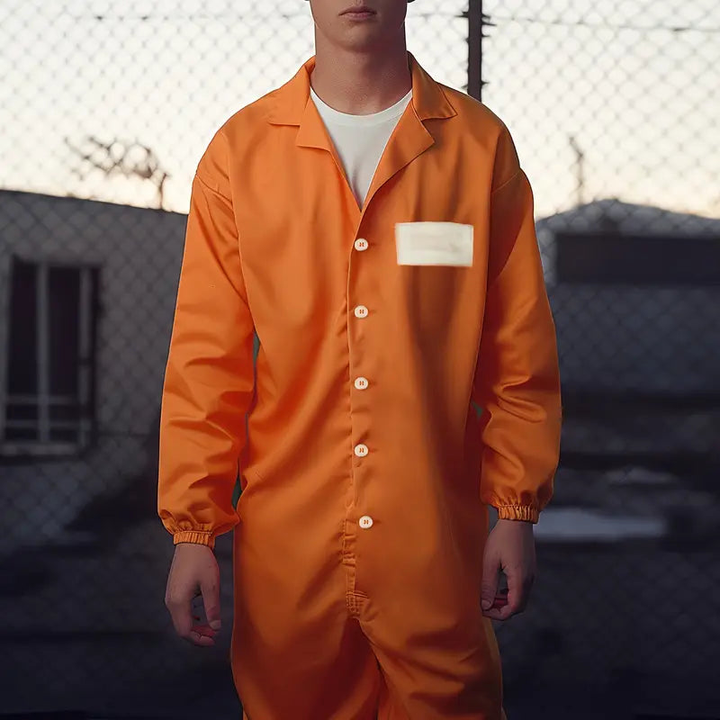Gefangenenkostüm für Erwachsene Polyester Cosplay Karneval
