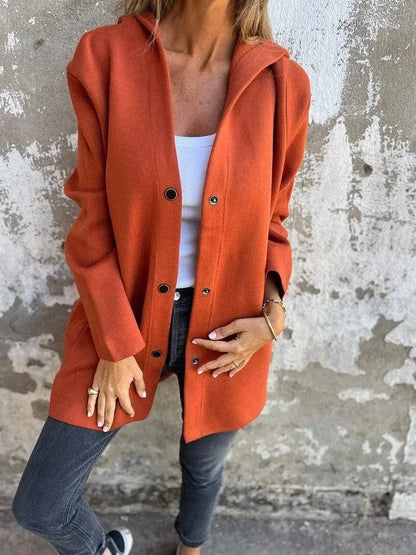 Norvielle Damen Cardigan Kapuze Lässig