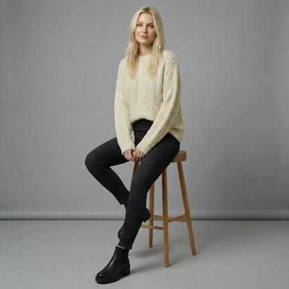 Damen Chelsea Boots Rindsleder Blockabsatz