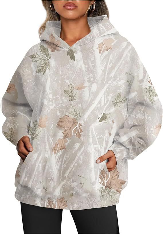 Oversize Camo Hoodie Camouflage-Print - Norvielle
