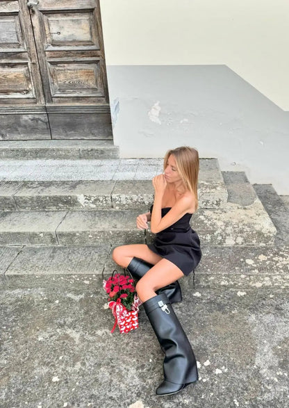 Sophie | Hochwertige Hilary-Stiefel aus Schwarzem Rindsleder – Eleganz und Qualität Zendoo.de