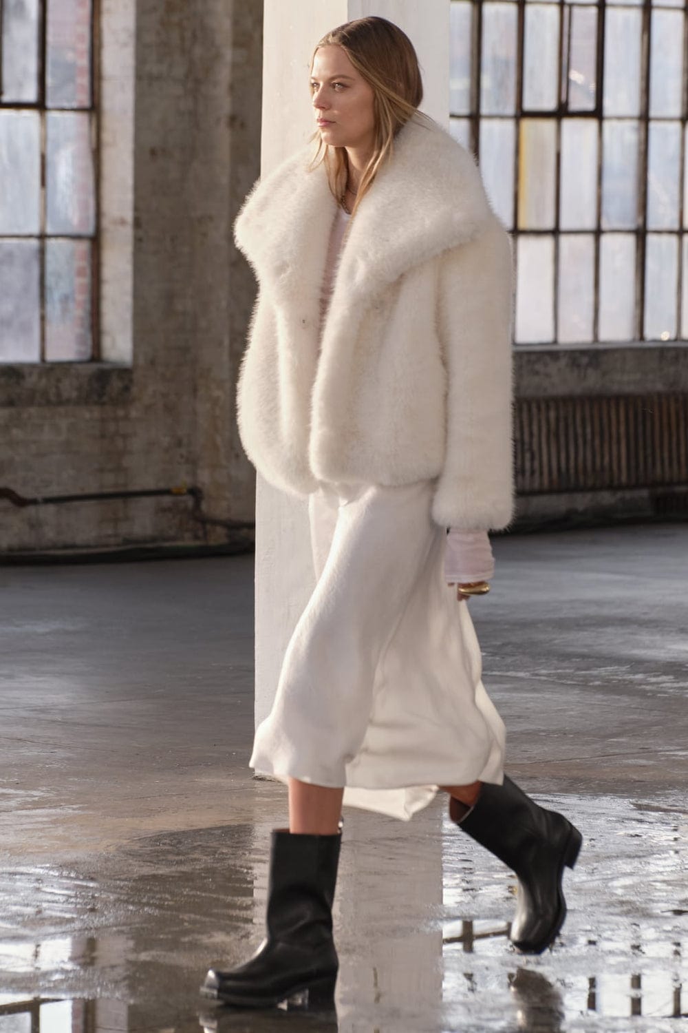 Norvielle Damen Pelz-Wintermantel Elegantes Design - Norvielle