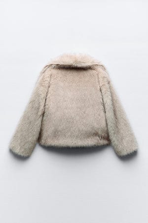 Norvielle Damen Pelz-Wintermantel Elegantes Design