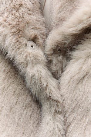 Norvielle Damen Pelz-Wintermantel Elegantes Design