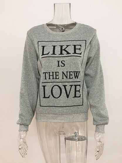 Damen Sweatshirt Lässig Kreativer Schriftzug Norvielle