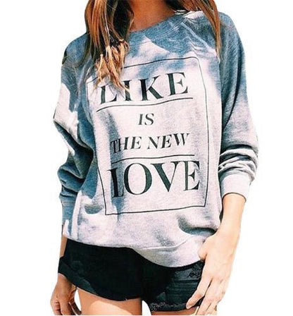 Damen Sweatshirt Lässig Kreativer Schriftzug Norvielle - Norvielle