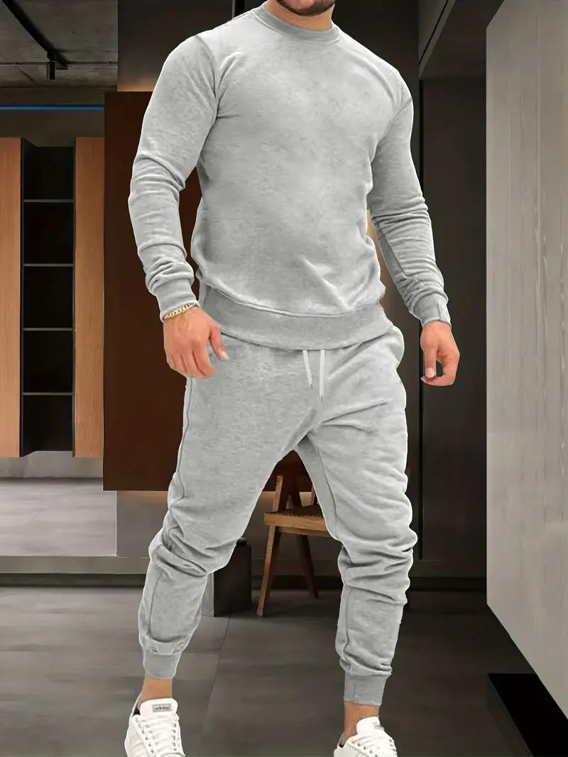 Herren Jogginganzug Zweiteilig Baumwolle