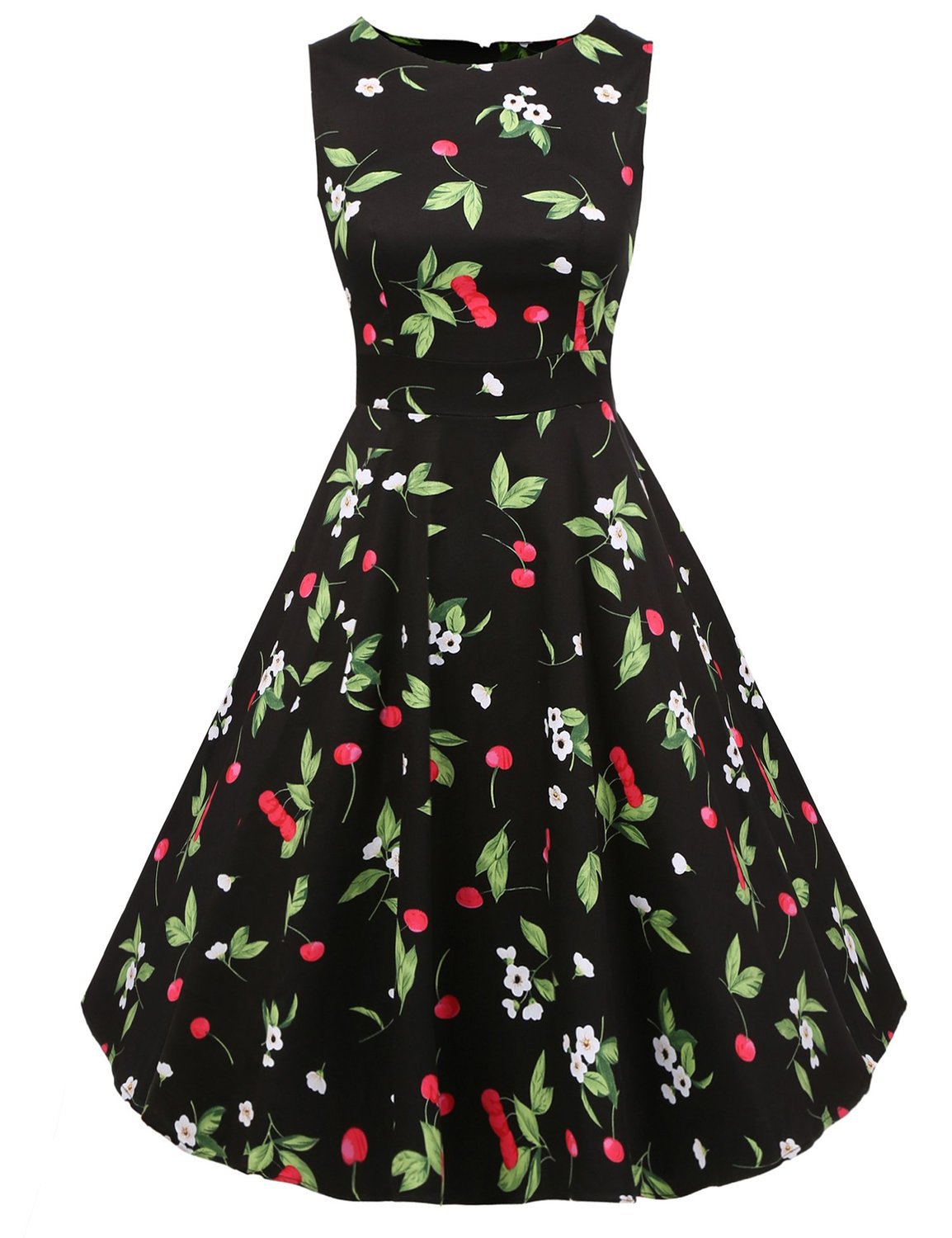 Damen A-Linien Kleid mit Floralmuster