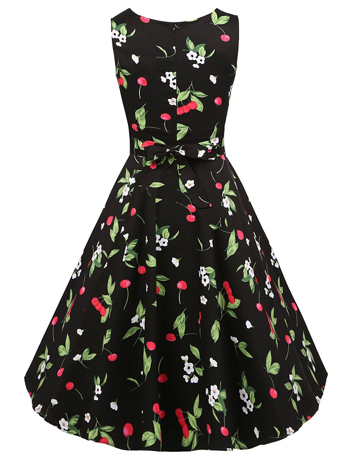 Damen A-Linien Kleid mit Floralmuster