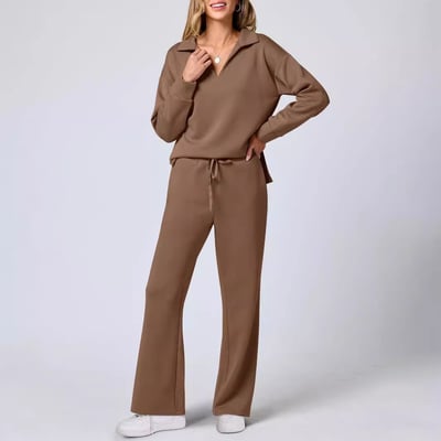 Damen Jogginganzug Set Pullover und Hose