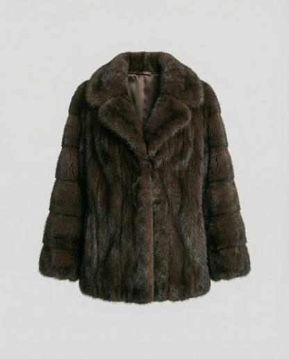Damen Klassischer Langer Mantel