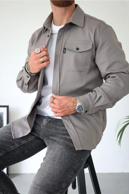 Herren Casual Hemd Baumwolle Supreme Blau - Norvielle