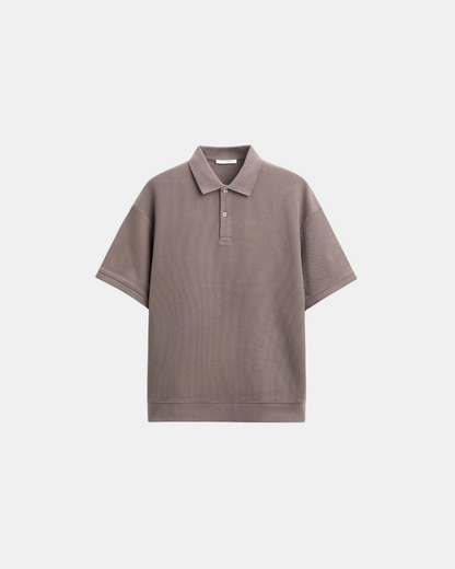 Herren Strickpoloshirt Strukturierter Look