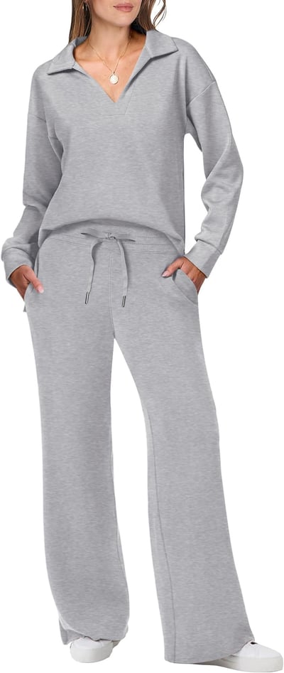 Damen Jogginganzug Set Pullover und Hose