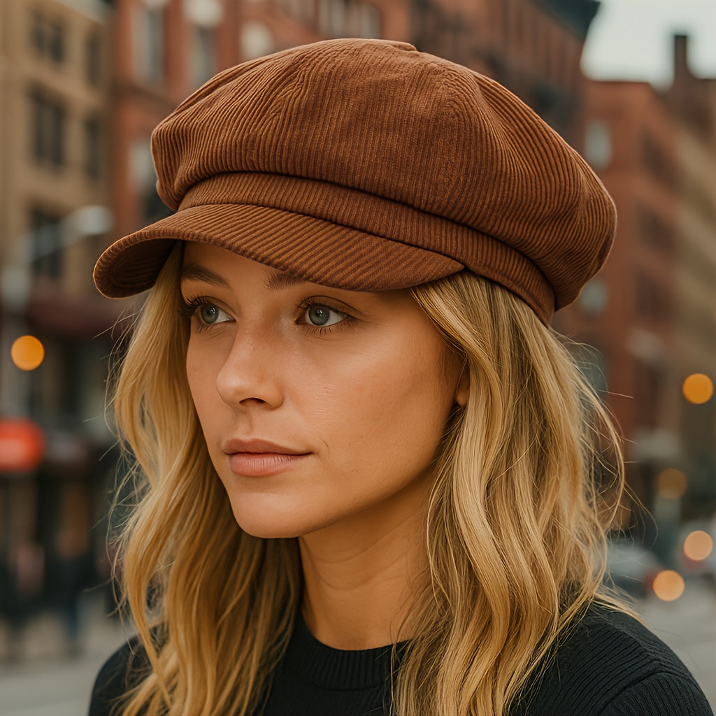 Damen Newsboy Mütze Retro Stil Cordova - Norvielle