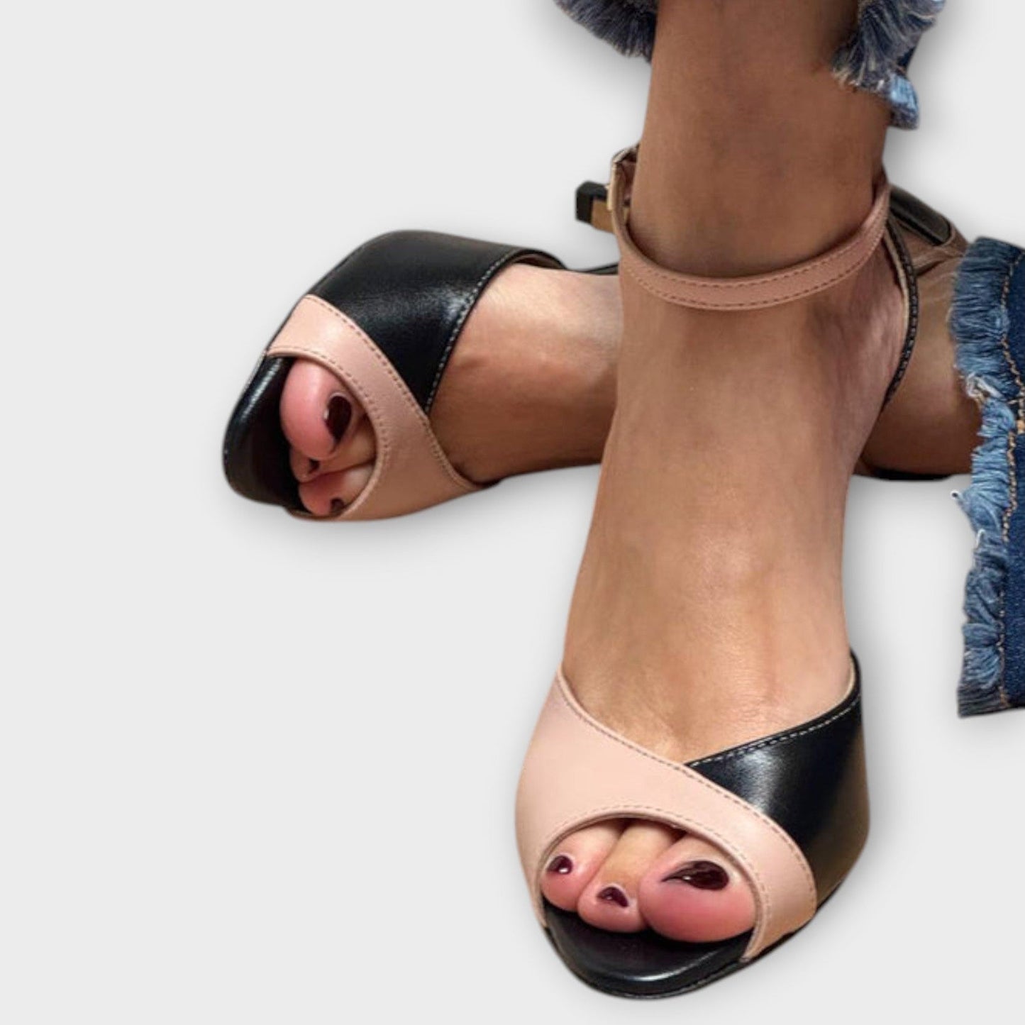 Noirella Damen Schuhe Zweifarbig Rosa
