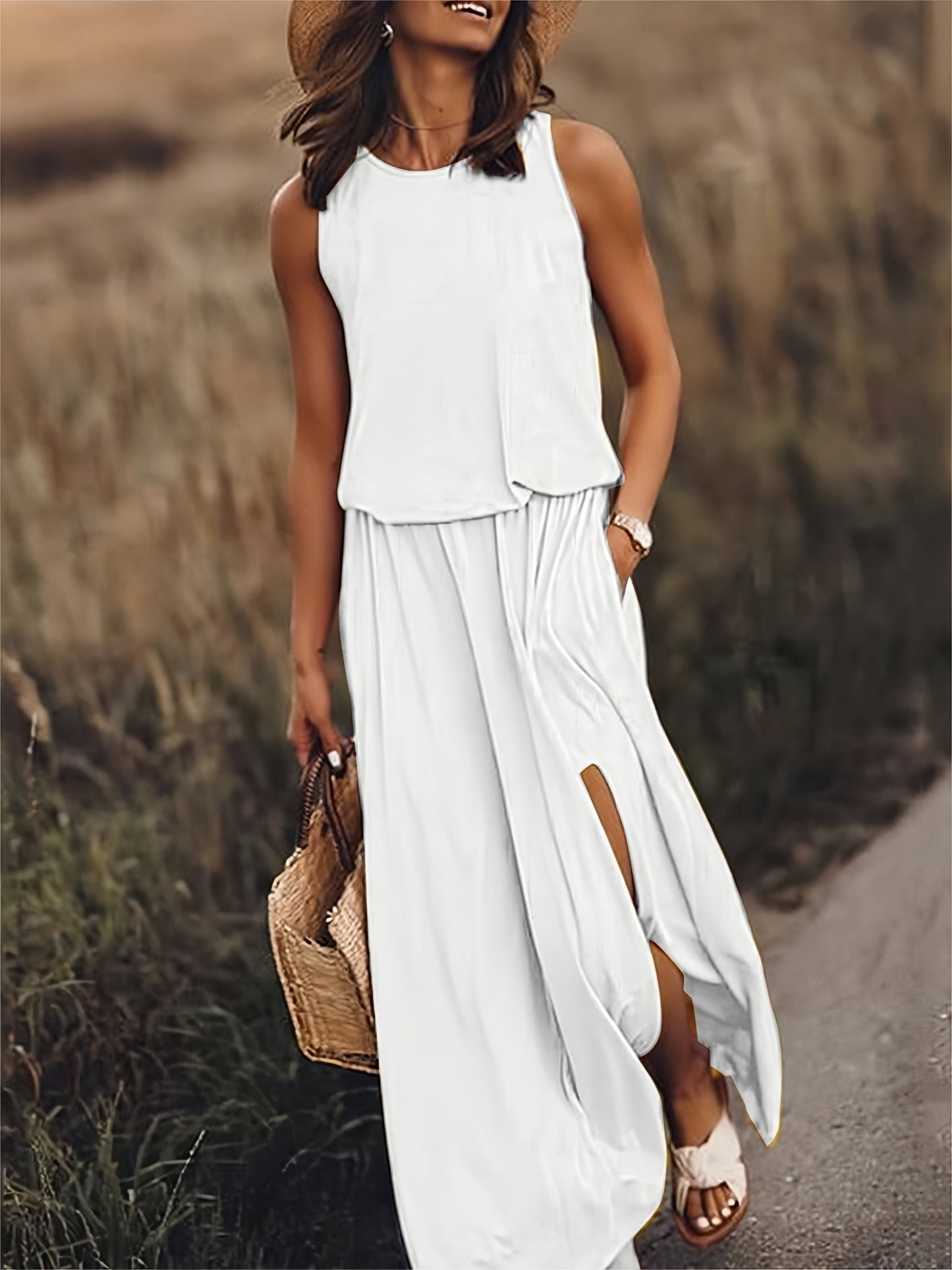 Damen Maxikleid Modal Stilvolles Design