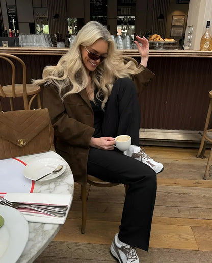 Damen Wildleder Blazer Klassisch