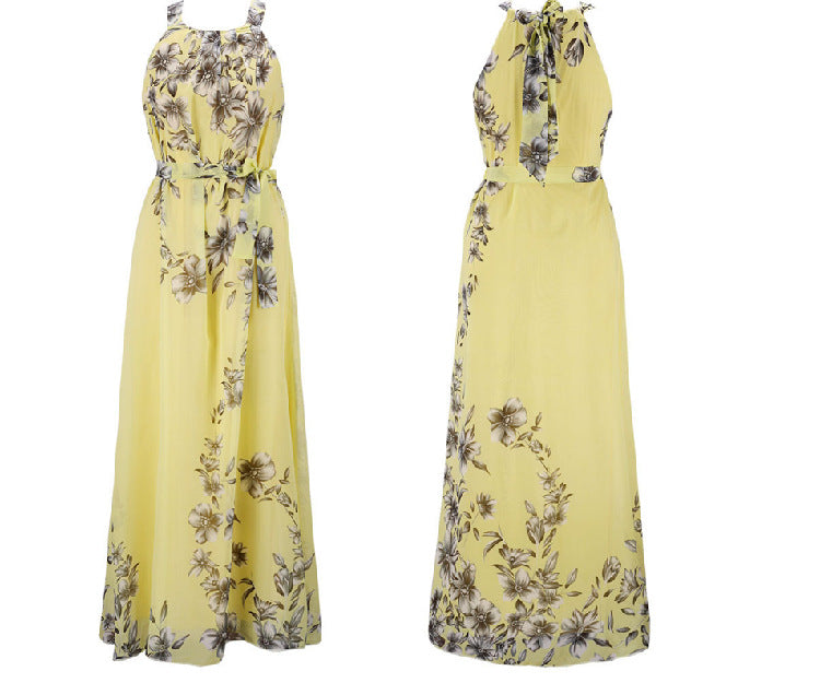 Damen Maxikleid Schulterfrei Floralmuster Norvielle - Norvielle