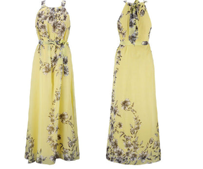 Damen Maxikleid Schulterfrei Floralmuster Norvielle - Norvielle