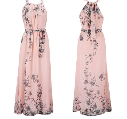 Damen Maxikleid Schulterfrei Floralmuster Norvielle