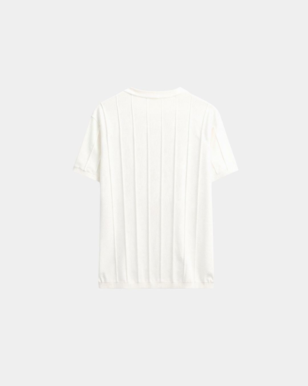 Herren Strickshirt Vertikal Rippstruktur Leicht Sommer