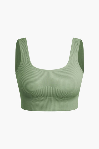Damen Sport-Set Nahtlos Crop- Yoga-Shorts