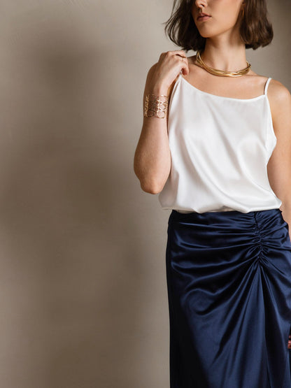 Norvielle Damen Seiden-Camisole Spaghettiträger