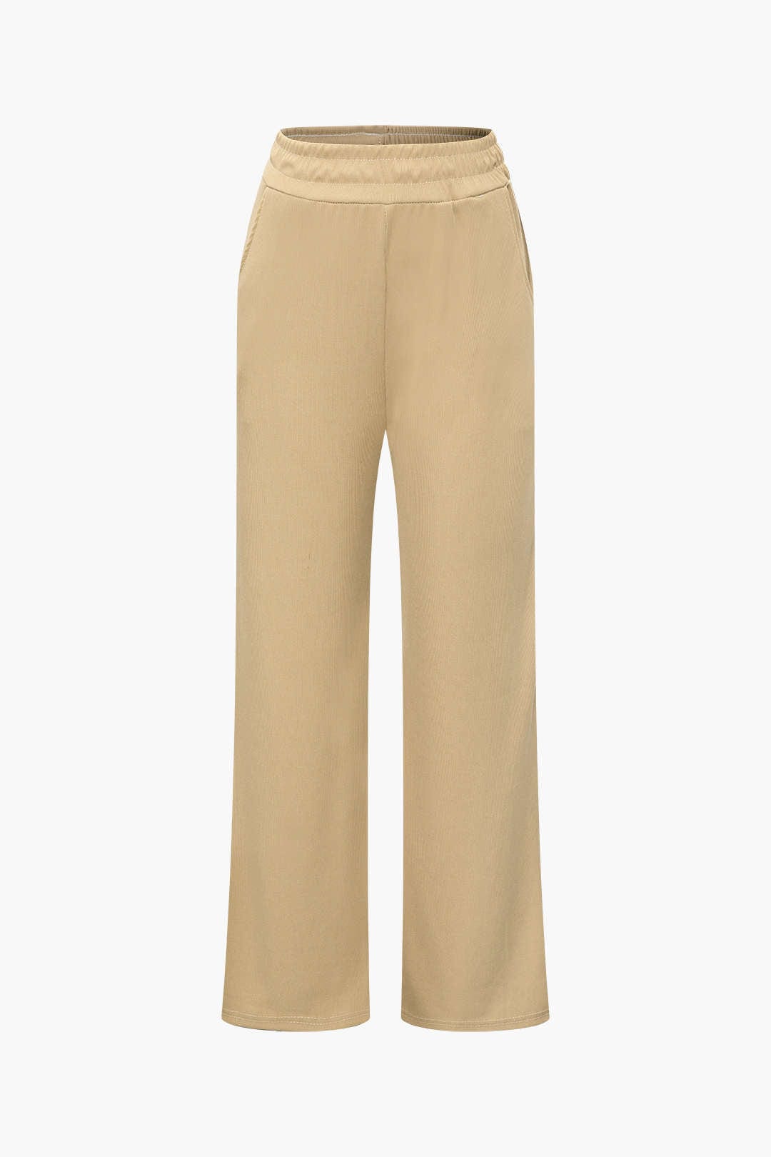 Damen Zweiteiler-Set Asymmetrisches Oberteil Weite Hose