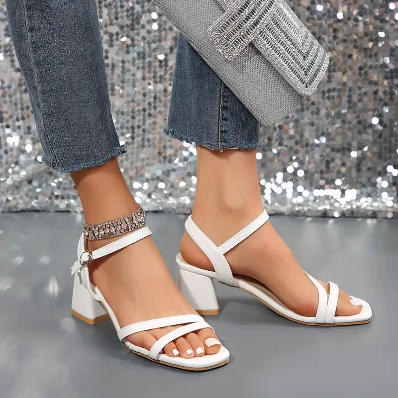 Norvielle Damen Sandalen Chic Schnallenschluss - Norvielle