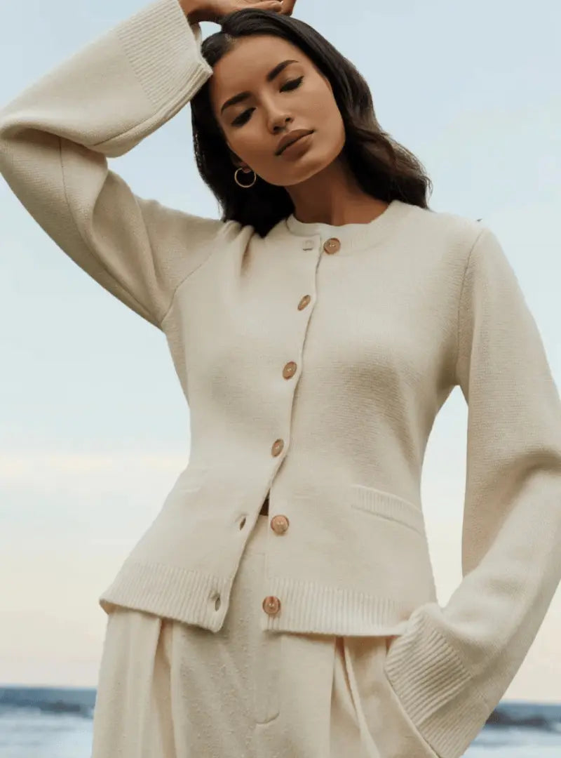 Damen Strickjacke Klassisch Knopfleiste - Norvielle
