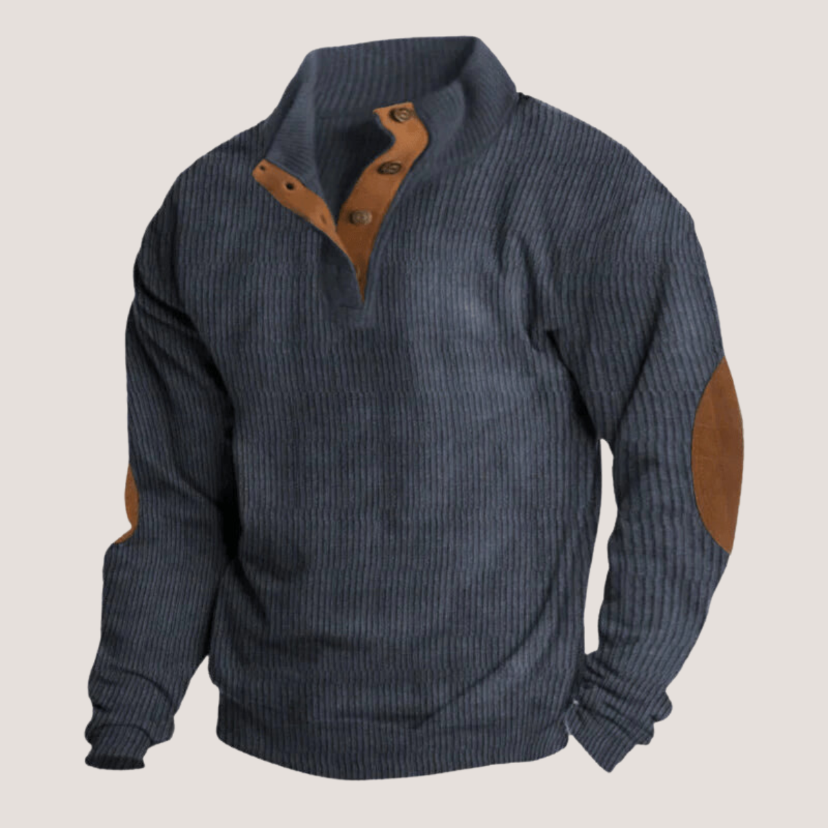 Rico Damen Pullover Knöpfe Baumwolle Beige - Norvielle