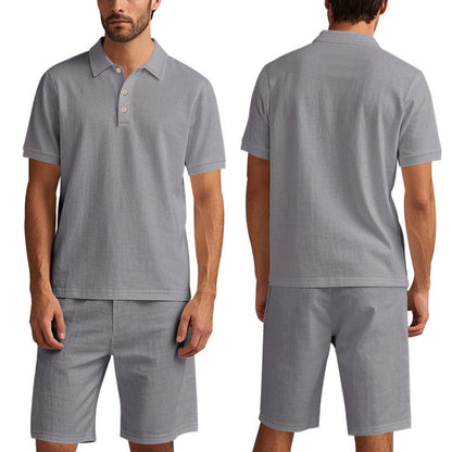 Norvielle Damen Kurzärmliges Poloshirt und Shorts Strandanzug