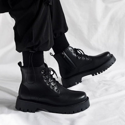 Herren Leder-Schnürstiefeletten