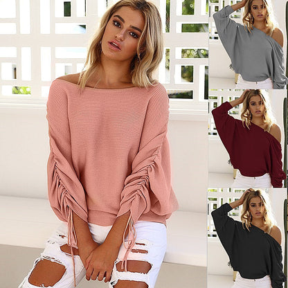 Damen Oversized Pullover Asymmetrisch Norvielle - Norvielle