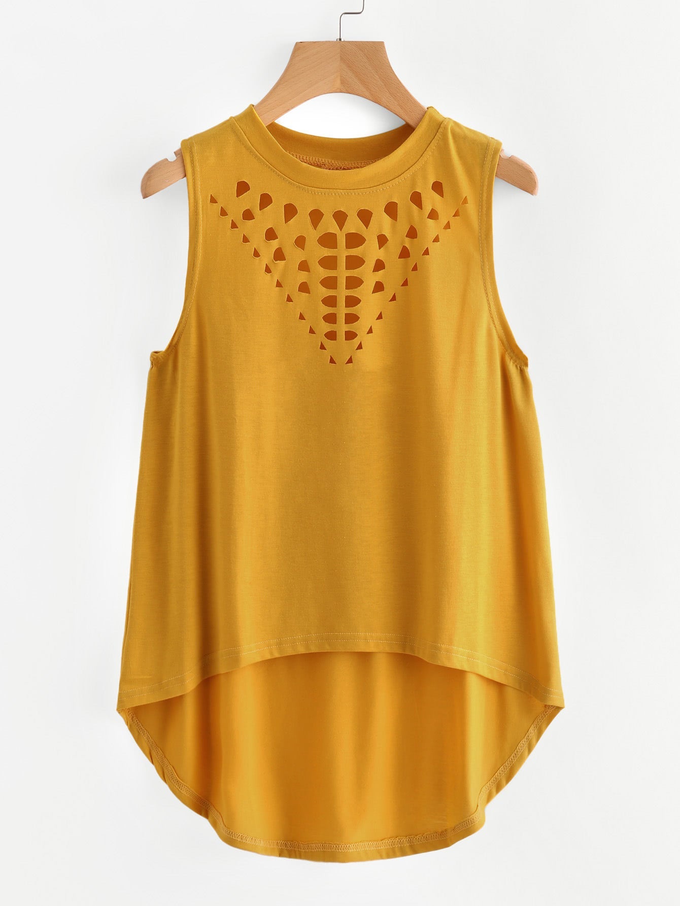 Damen Sporttop Ärmellos Dekorativer Cut-Out Asymmetrisch Schwarz - Norvielle
