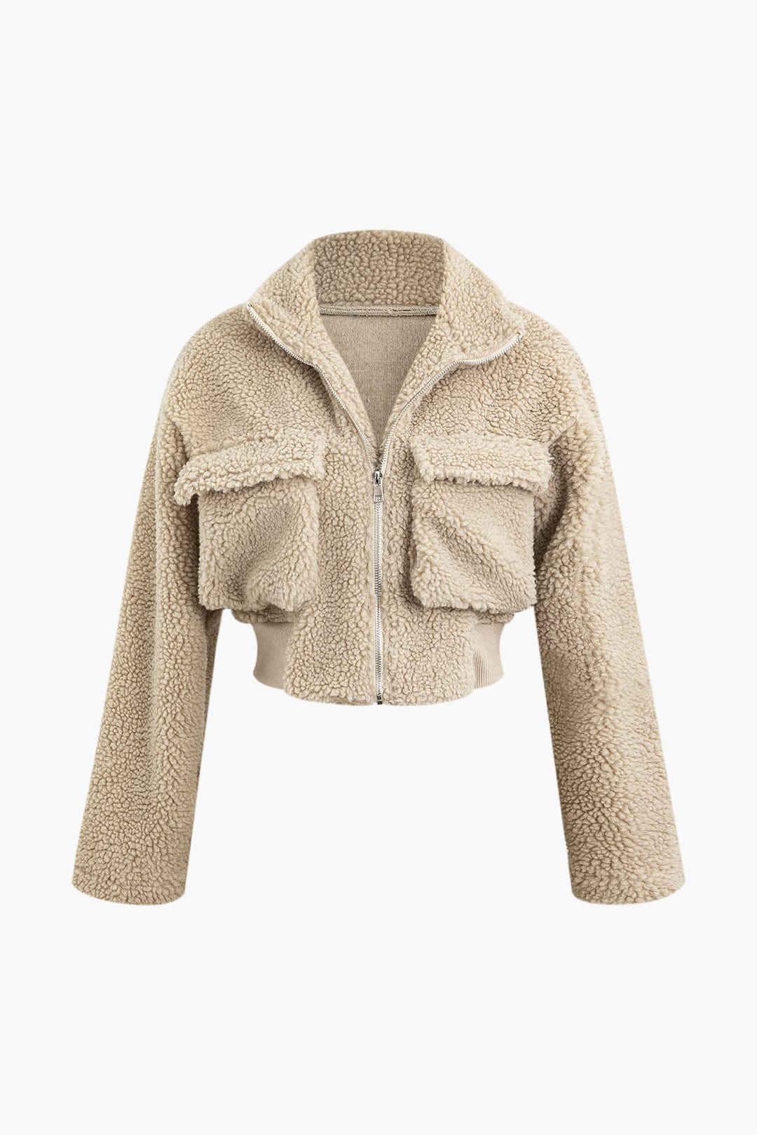Misha Damen Teddy-Zweiteiler Cargohose Cropped-Jacke