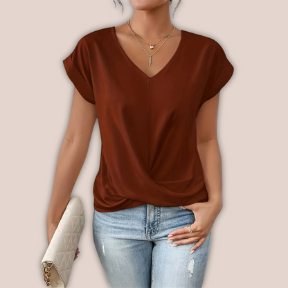 Norvielle Damen Übergröße Bluse Vintage Stil