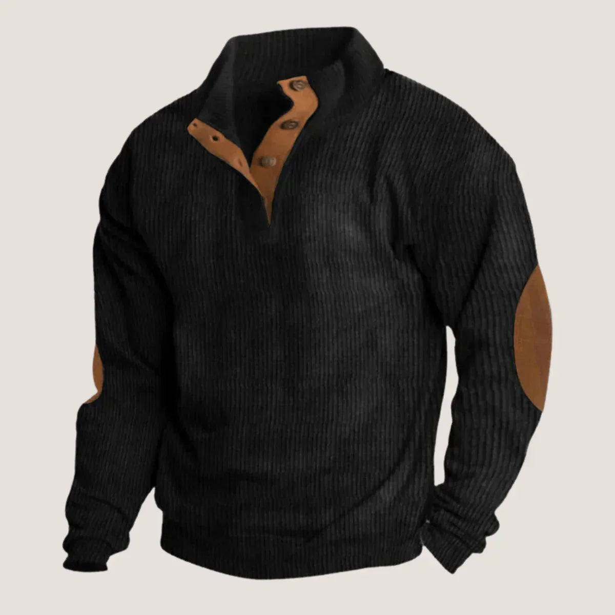 Norvielle Herren Ripp-Pullover Stilvoll