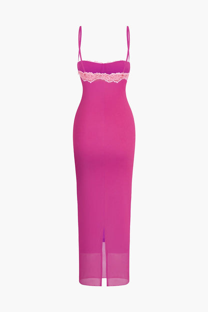 Damen Robe Midi mit Camisole